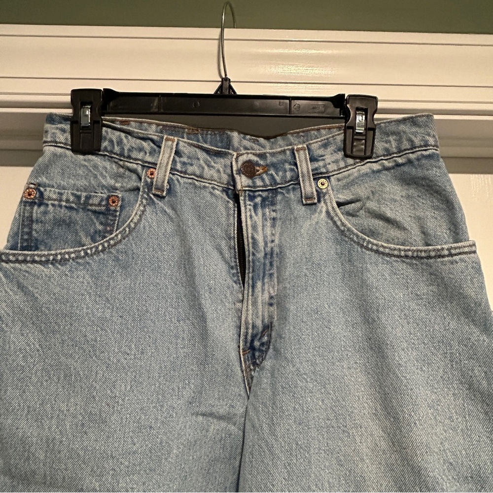Levi's Washed Denim Straight Leg Jeans - Picture 3 of 7